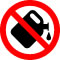 Pictogram Benzin påfyldning forbudt