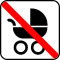 Pictogram Barnevogn ikke tilladt