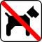 Pictogram Hund ikke tilladt