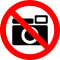 Pictogram Fotografering forbudt
