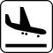 Pictogram Fly, ankomst