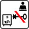 Pictogram Pengeskabet kan ikke åbnes af personalet