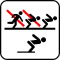 Pictogram Kun en person på vippen