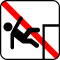 Pictogram Skub ikke hinanden i vandet