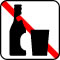 Pictogram Glas og flasker må ikke medbringes