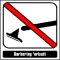 Pictogram Barbering forbudt