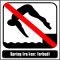 Pictogram Spring fra kant forbudt