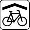 Pictogram Cykelparkering overdækket