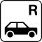 Pictogram Pladsreservation for personbil