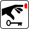 Pictogram Trykknap lås