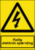 Sikkerhedsskilt Farlig elektrisk spænding