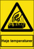 Sikkerhedsskilt Høje temperaturer