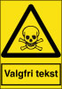 Sikkerhedsskilt Valgfri tekst