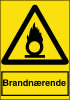 Sikkerhedsskilt Brandnærende