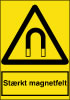 Sikkerhedsskilt Stærkt magnetfelt