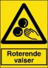 Sikkerhedsskilt Roterende valser