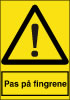Sikkerhedsskilt Pas på fingrene