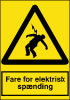 Sikkerhedsskilt Fare for elektrisk spænding