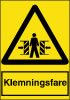 Sikkerhedsskilt Klemningsfare