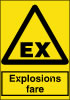 Sikkerhedsskilt Explosions fare