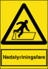 Sikkerhedsskilt Nedstyrtningsfare