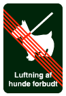 luftning af hunde forbudt