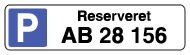 reserveret parkering