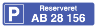 reserveret parkering